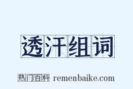 透汗组词是什么意思的图片